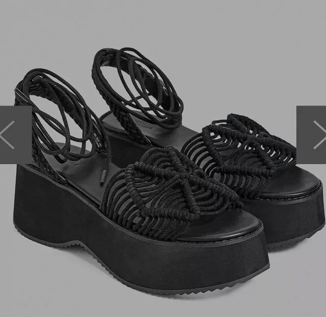 Urban Outfitters Saffron Woven Platform Sandals  UK 5