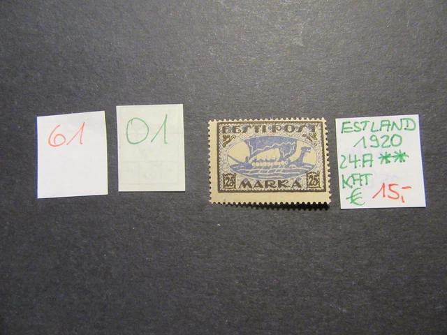 Datei 61/ 01 💚 ESTLAND ESTIPOST  ANNO 1920  Michel Nr. 24A  💚