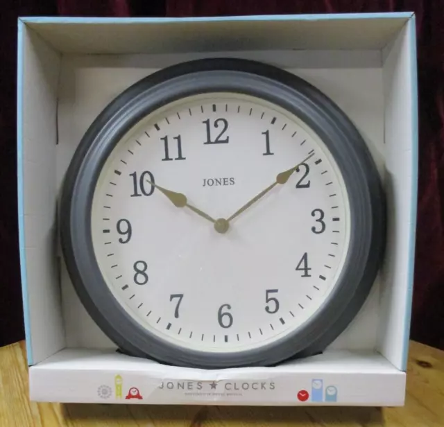 Jones Wall Clock -  The Cocktail Clock  Grey 40cm
