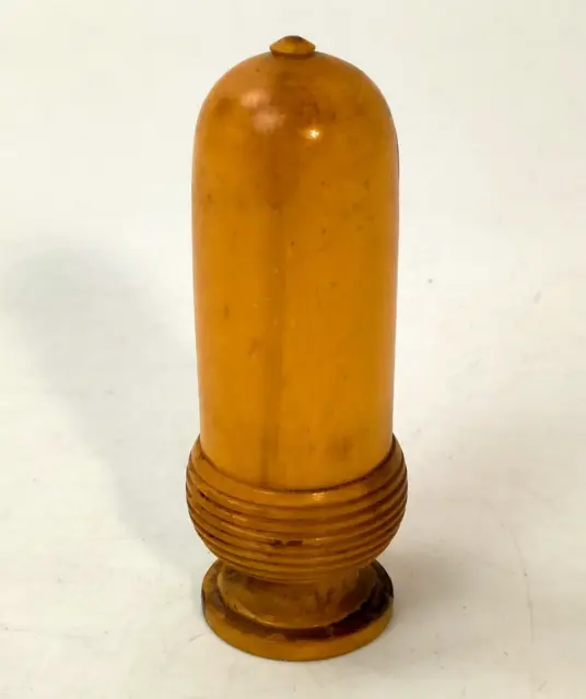 Vintage Handmade Wooden Smelling Salt Container,Hand Turned Treen. VGC.