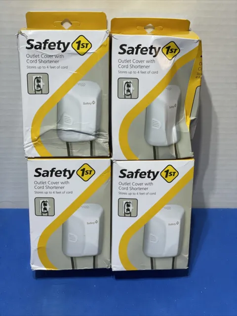 4 new NIB Safety 1st Outlet Cover with Cord Shortener for Baby Proofing