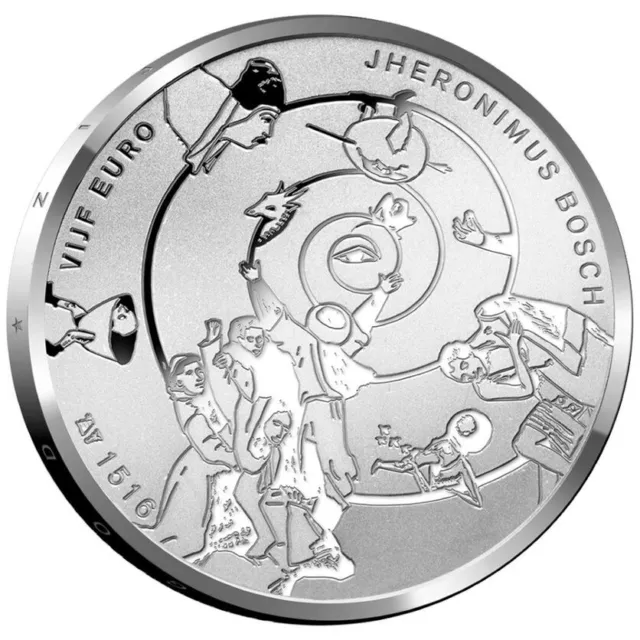 Euromünze Hieronymus Bosch 2016 - Niederlande - in Coincard - Kupfer-Nickel BF 2