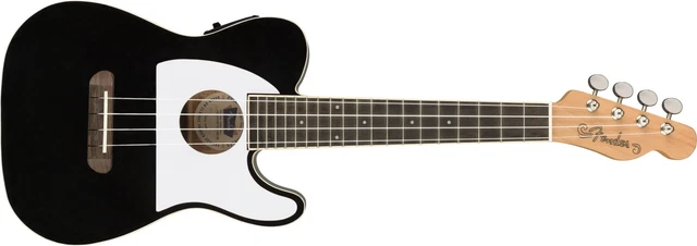 Fender Fullerton Telecaster Acoustic-Electric Ukulele (Black)