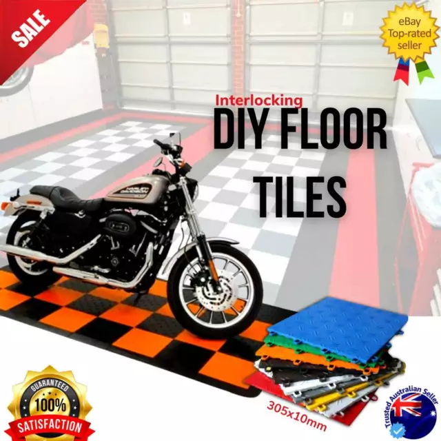 1 Box of 22 Heavy Duty Interlocking DIY Floor Tiles 305x305x10mm Garage Flooring