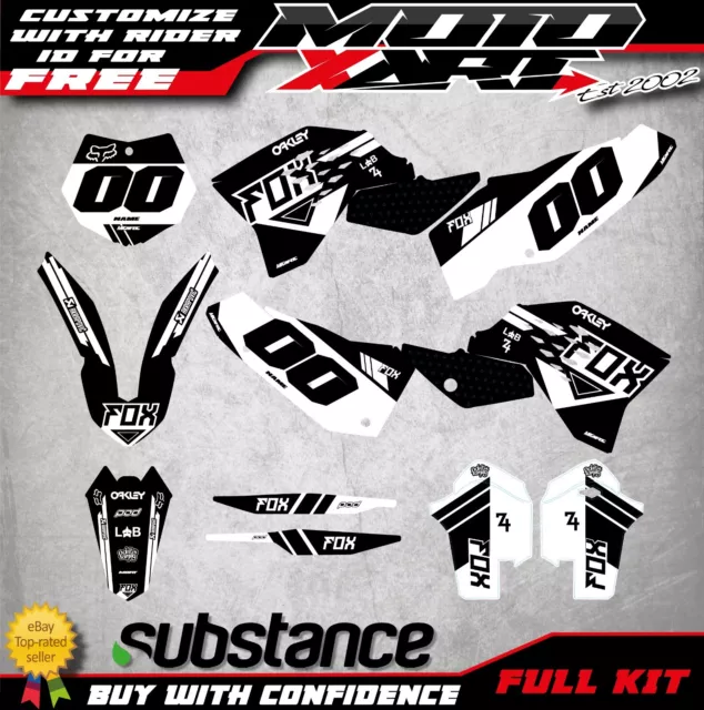 Custom decals for KTM SXF 2007 2008 2009 2010 model GLOW BLACK STYLE sticker kit