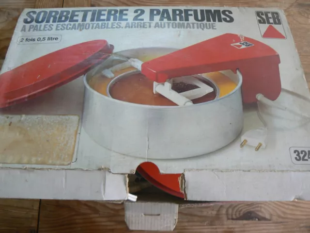 Sorbetière SEB 2 parfums- pales escamotables - vintage