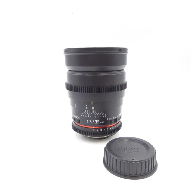 COMO NUEVO Rokinon Cine DS 35 mm T1.5 AS IF UMC Fotograma Completo Cine Nikon Montaje en F