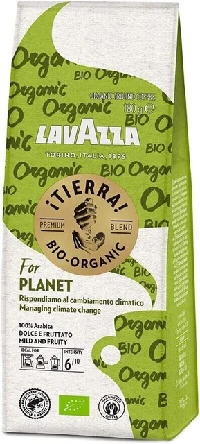 Lavazza Organic Ground Coffee Blend Tierra Bio-Organic 180G Free Shipping