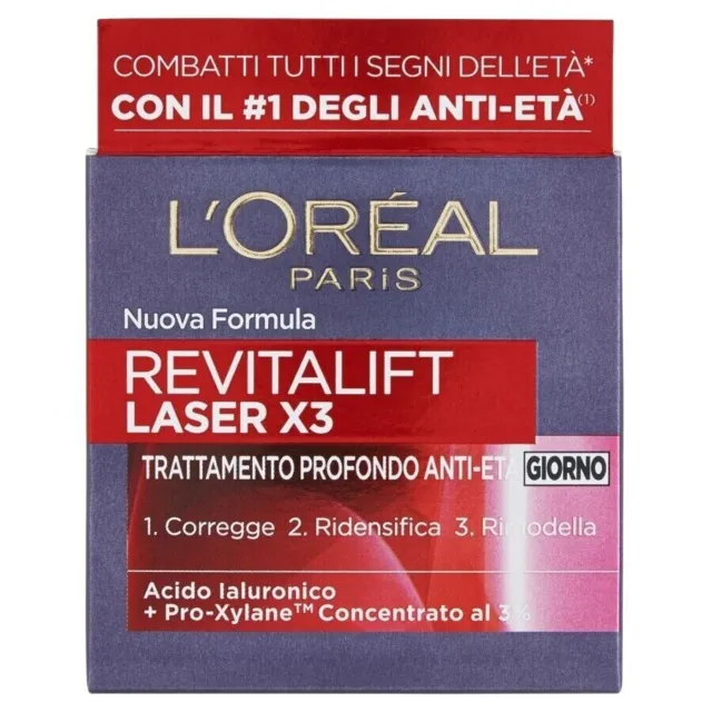 L’Oréal Paris Crème Visage Jour Revitalift Laser X3, 50 ML