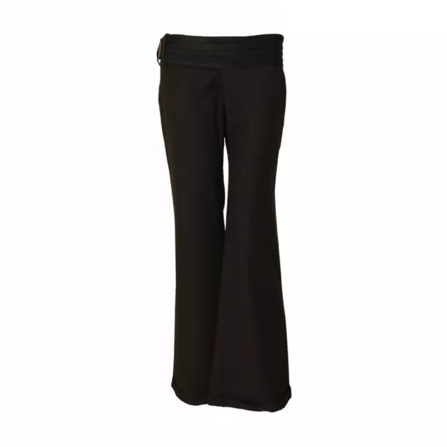 Balmain Black Wool Pleated Waist Flare Leg Dress Trousers Pants size 40