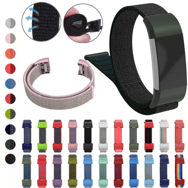 Sports Wristbands Bracelet Watch Band Nylon Loop Strap For Fitbit Charge 2