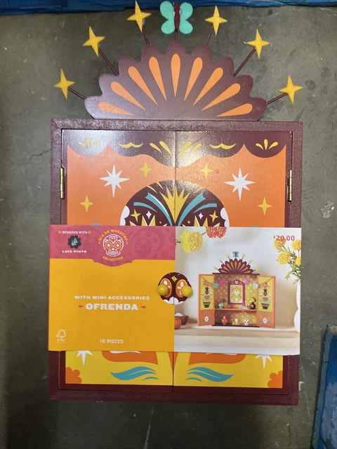 TARGET DIA DE Muertos Wood Mini Ofrenda Box With 10 Mini Accessories