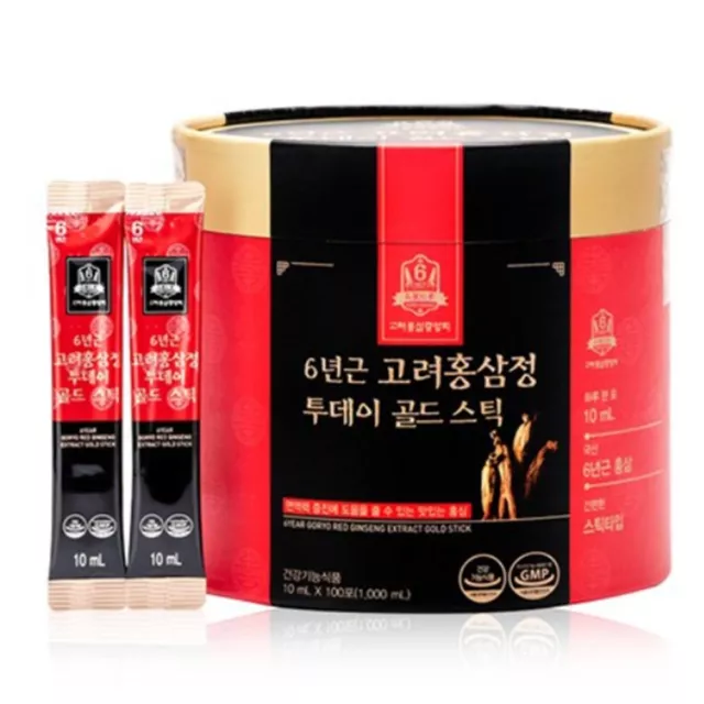 Varilla de extracto de ginseng rojo coreano 6 años 10 ml x 100 palitos comida coreana