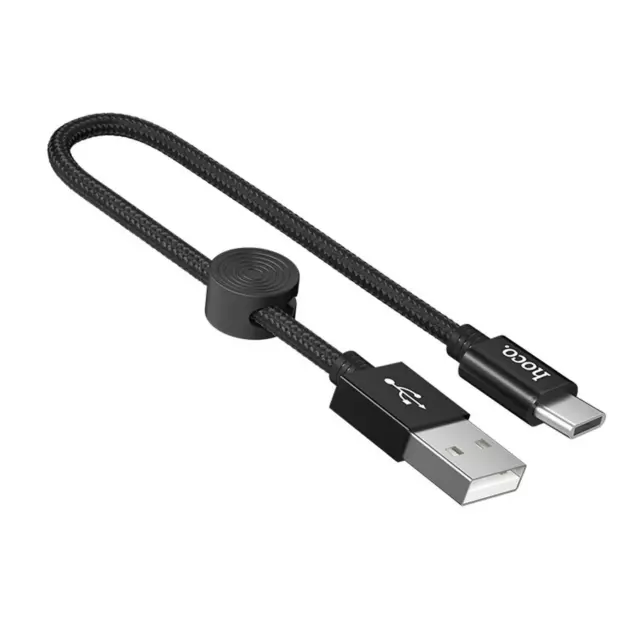 Typ C Ladekabel kurz Schnell Lade Sync Kabel Datenkabel Android Schwarz 25 cm