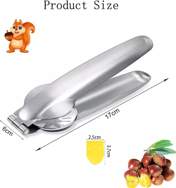 Pinza per Castagne in Acciaio Inox Schiaccianoci Utensili Cucina 3