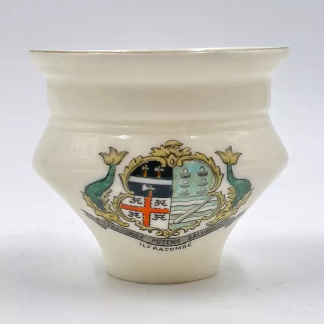 WH GOSS CRESTED CHINA - MODEL OF ATWICK ROMAN VASE No 500864 - ILFRACOMBE CREST
