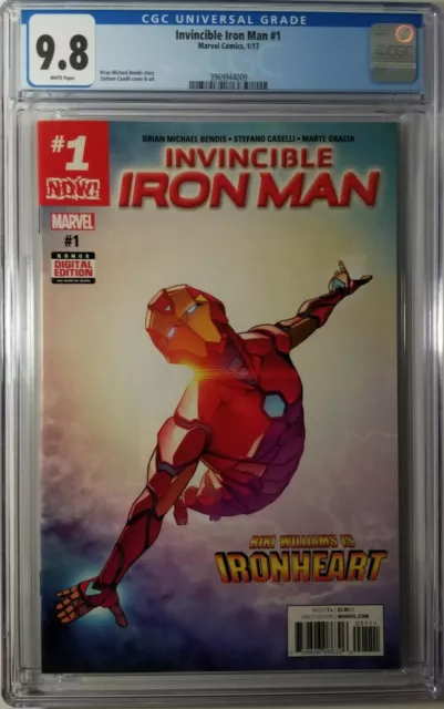 Invincible Iron Man #1 CGC 9.8 NM/MT 1st Riri Williams Solo Series