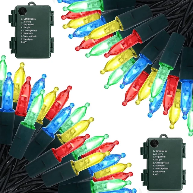 17ft 50 LED Outdoor Christmas String Lights Battery Operated Mini String Lights