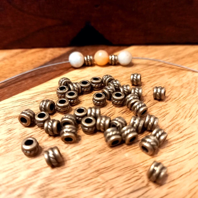 40 Abstandsperlen Zwischenperlen Antik Bronze Schmuckherstellung (21)