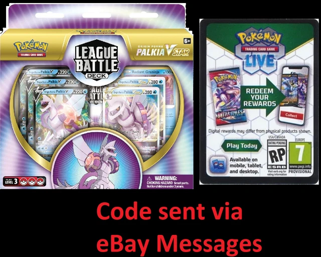 ORIGIN FORME PALKIA Vstar League Battle Deck Code Card - Pokemon TCG ...