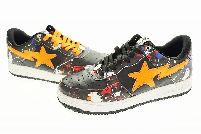 A BATHING APE Bape Sta Low Royal Red White Shoes Size 9.5 Spider