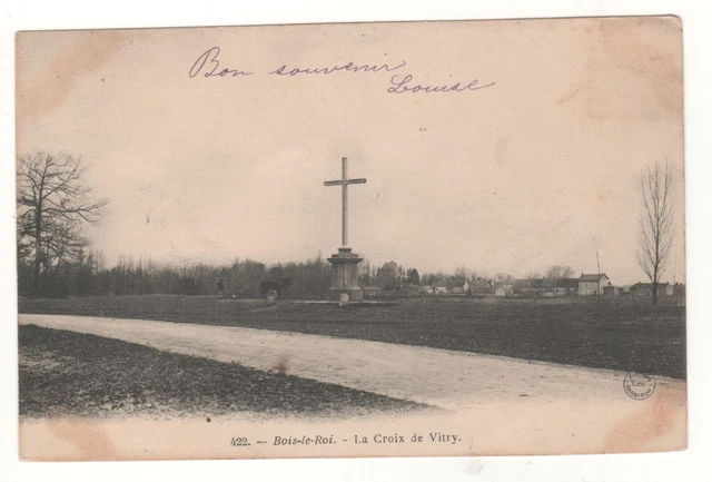 CPA 77 - BOIS-le-ROI: LA CROIX DE VITRY (SEINE-ET-MARNE) WRITTEN 190?