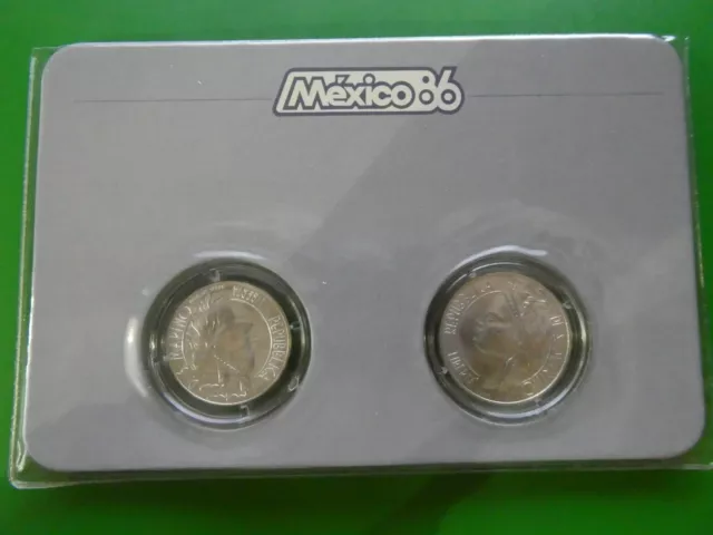 San Marino, 1000 Lire / 500 Lire, Mexiko 1986, Silber, stgl. Blister