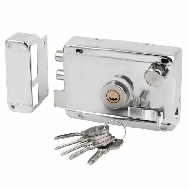 Home Door Gate  Left Handed Security Cylinder Deadbolt Rim Lock Lockset