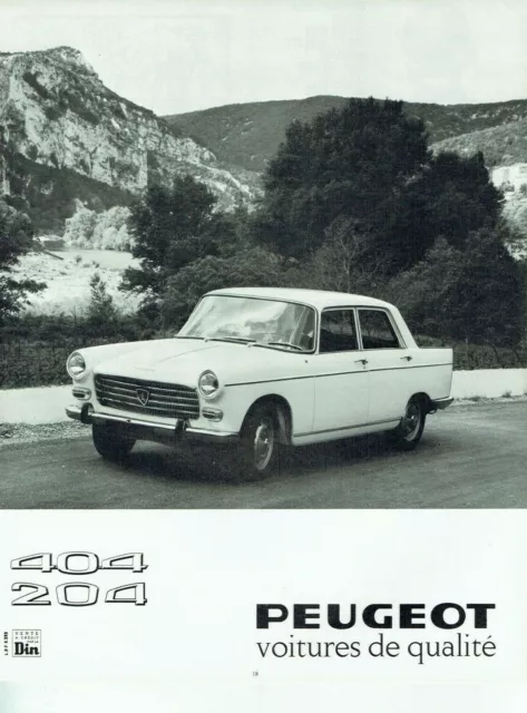 Publicité Advertising 0122  1967   Peugeot  404  204 crédit Din
