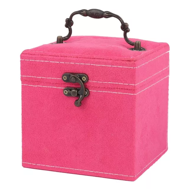 Korean  Edition Three Layers Deer Flannel /Jewelry Case/Storage Box-Rose7335