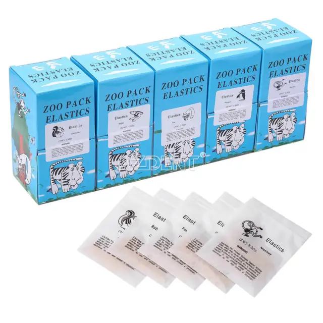 5000 piezas AZDENT Bandas goma elásticas de látex para ortodoncia Dental 3,5 OZ