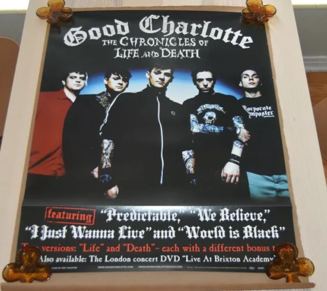 GOOD CHARLOTTE Chronicles Of Life & Death POSTER 2004 Store Promo 24 x 30