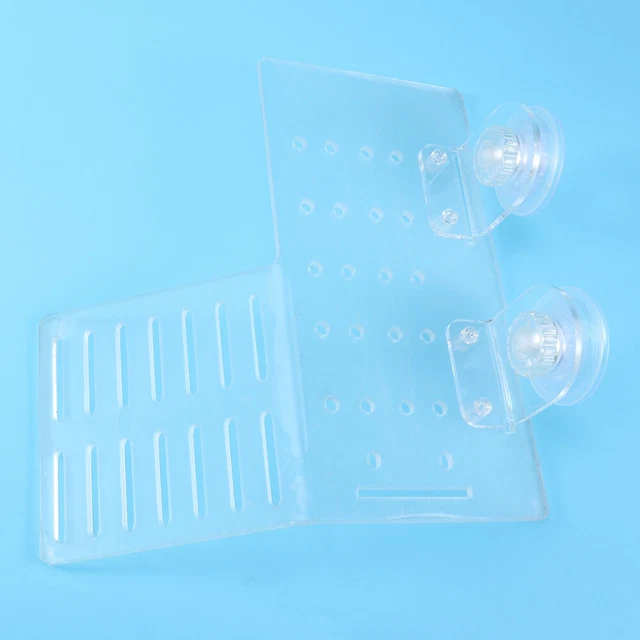 Molo per tartarughe galleggiante piattaforma basculante con 2 ventose (bianco) -