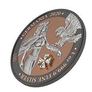 Germania 2020 5 Mark "GERMANIA CRYSTAL CROSS" 1 Oz silber Münze Numbered