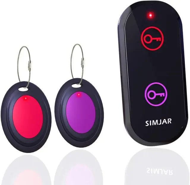 Trova chiavi di base con 2 ricevitori e 1 telecomando, telecomando wireless Simjar RF