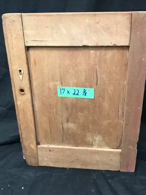 19thC. Cupboard Cherry Door w/inset Flat Panels ~ Mortise, Tenon