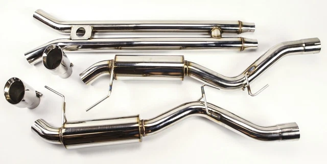Ford MUSTANG GT 15-17 3"" Catback H Exhaust Double Silencer Hose 4"" Tips