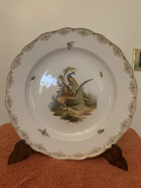 Piatto Meissen  Dipinto A Mano 800  Impero Porcellana Vaso No Sevres