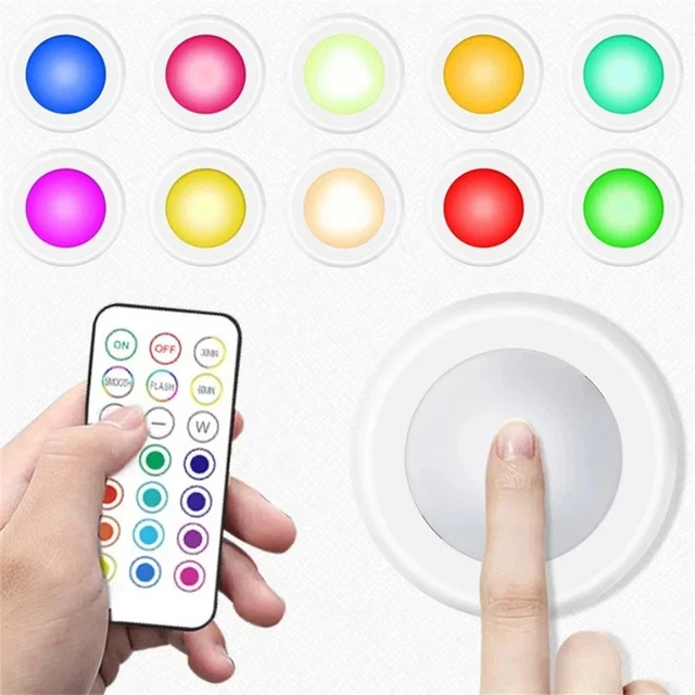 RGB WIRELESS UNDER Cabinet LED Lights Remote Control Dimmable £6.36 ...