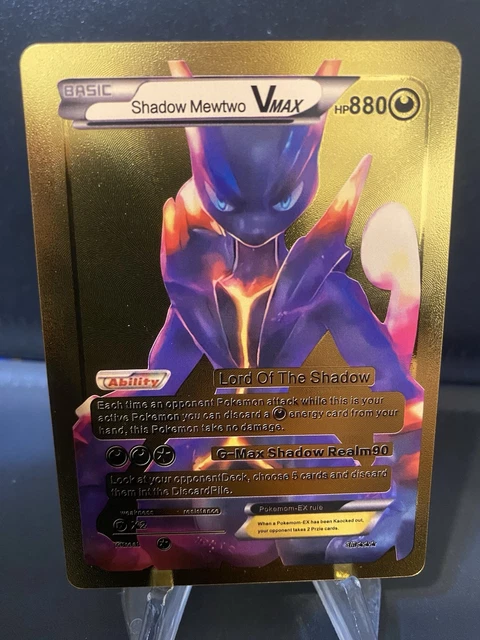 SHADOW MEWTWO VMAX Gold Foil Fan Art HP1760 Lord Of The Shadows NM/M $24.99  - PicClick
