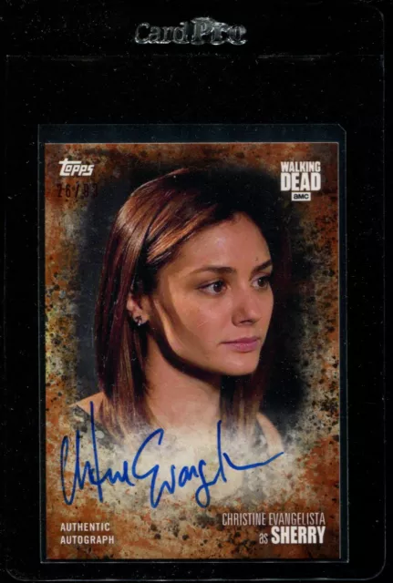 2017 The Walking Dead Season 7 Rust Christine Evangelista Autograph Nmmt *326191