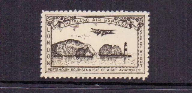 PORTSMOUTH SOUTHSEA & ISLE OF WIGHT AVIATION LTD 1930s LABEL