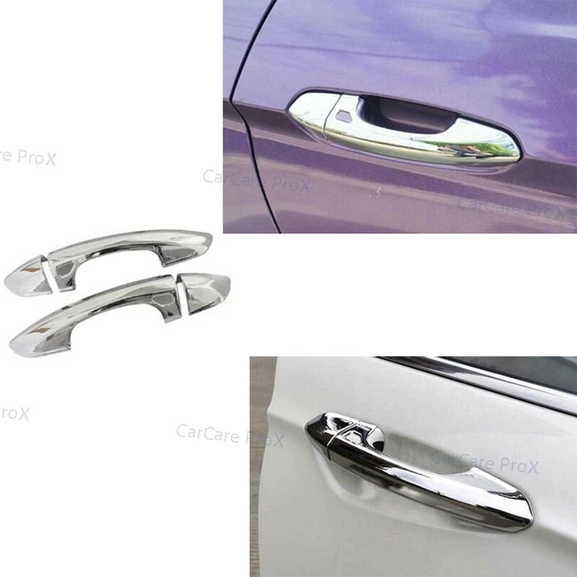 Chrome Exterior 2015-2021 Fit For Ford Mustang 4PCS Cover Trim Side Door Handle