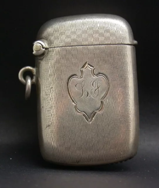 Vintage English Sterling Silver Match Safe Vesta Birmingham 1913 20g Collectors