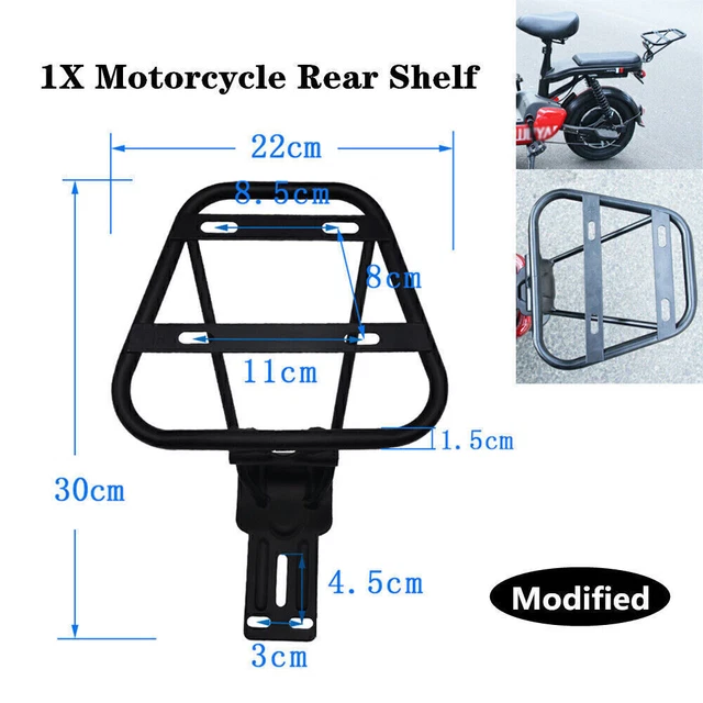 Motorcycle Bike Backrest Bracket Rear Back Modified Rack Tail Box Shelf Luggage