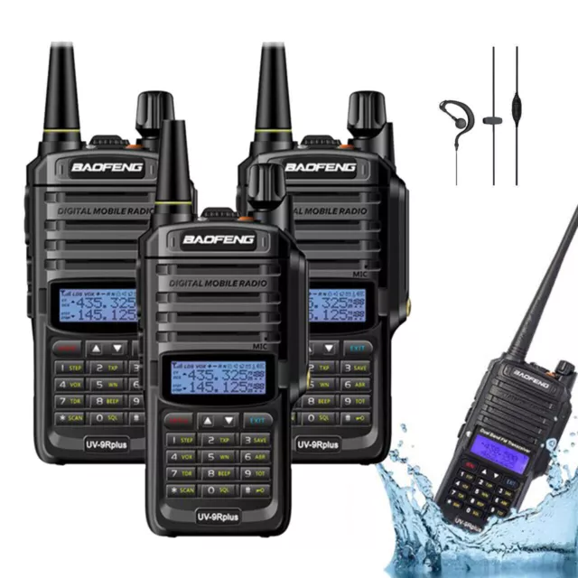 1-6x 20W UV-9R Plus VHF UHF Walkie Talkie Dual Band Funkgerät Wasserdicht IP68