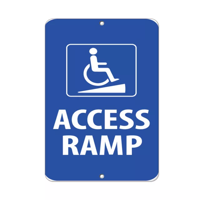 Vertical Metal Sign Multiple Sizes Access Ramp B Parking Handicap