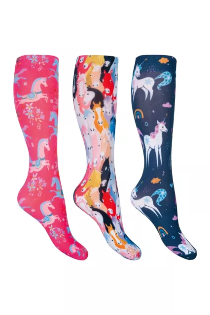 Reitsocken -Pony Dream-  Strumpfe Socken Tolle Farben Muster HKM 13192 NEU