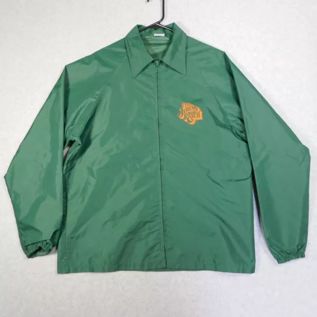 VINTAGE JEREMY RANCH Windbreaker Jacket Mens Medium Green Nylon 80s 90s ...