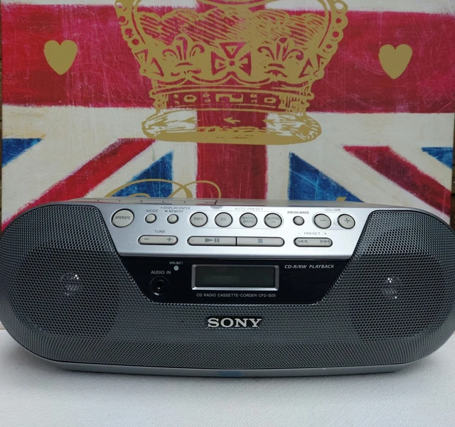 SONY CFDS05 STEREO Boombox Portable Compact Disc Radio Cassette Player